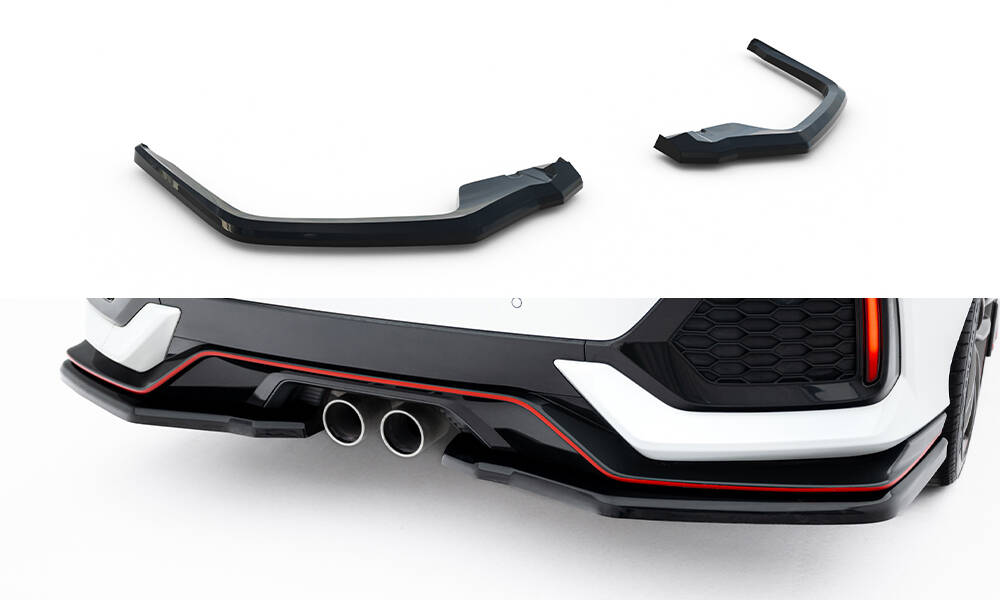 Achter Diffuser V.2 Honda Civic Sport MK10 Facelift Maxton Glanzend zwart