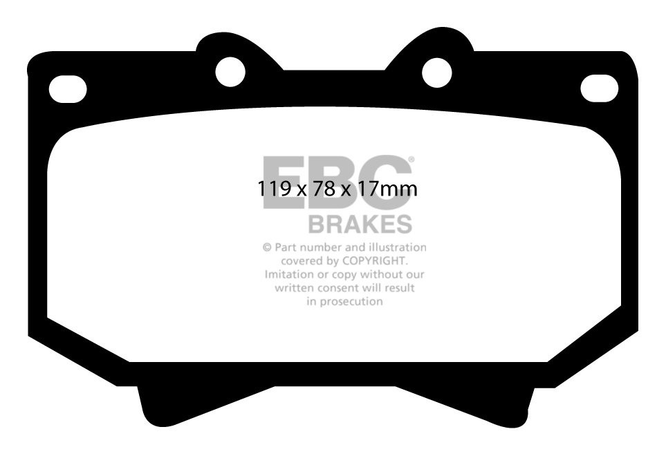 EBC Brakes TOYOTA Landcruiser 4.7 (UZJ100) 98-2003 Remblokken vo