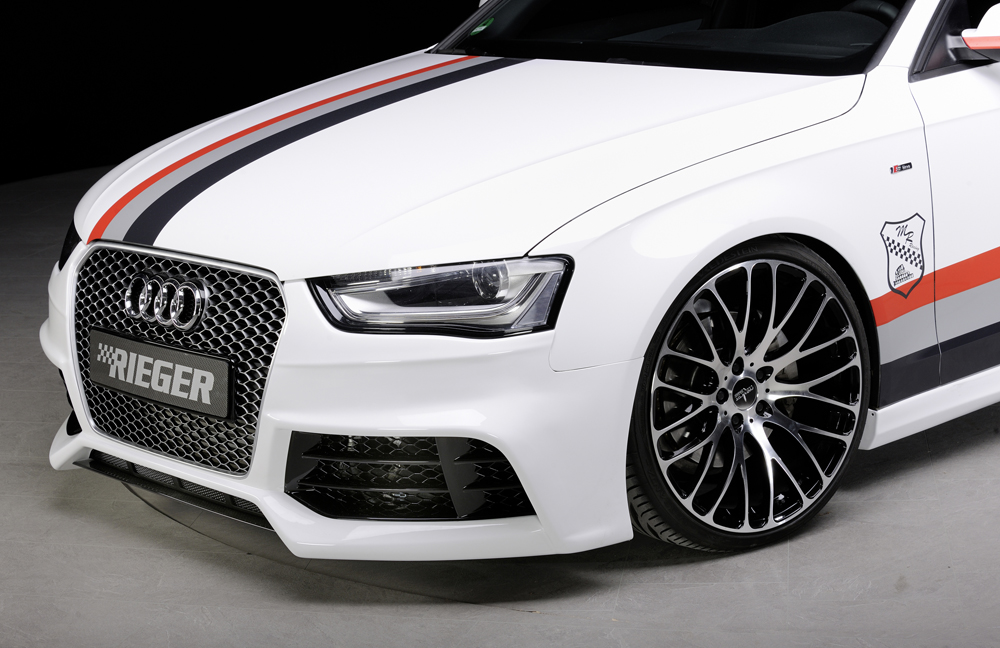Front Splitter Audi A4/S4 Rieger 2012 ABS Carbon uiterlijk