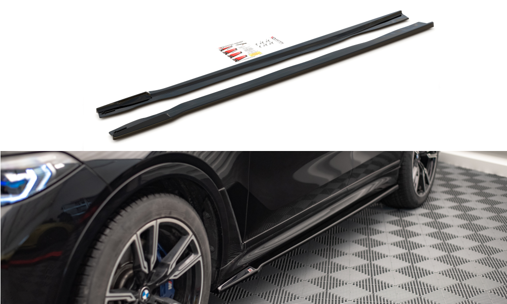 Zijskirts BMW X7 G07 Maxton Glans Zwart