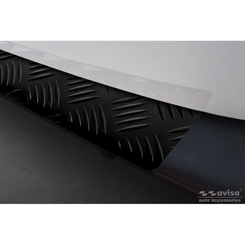 Matzwart Aluminium Achterbumperprotector  Mercedes Sprinter III 2018- 'Riffled plate'
