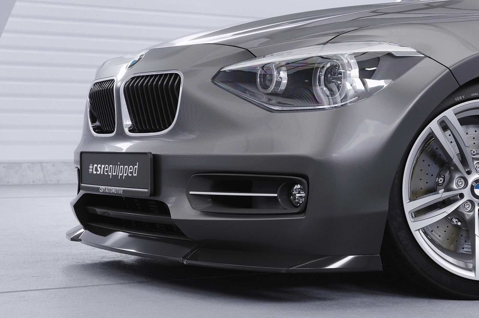 Voorspoiler BMW 1er F20 / F21 glans zwart – 06/2011–03/2015