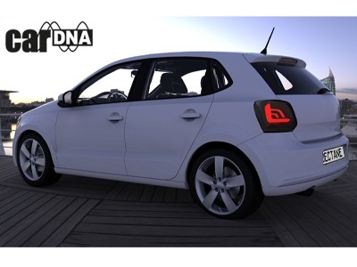 Taillights VW Polo 6R 09- black/Smoke LED Cardna