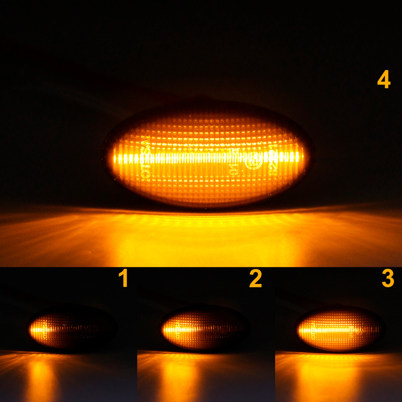Set LED Zijknipperlichten  Peugeot diverse modellen - Rookgrijs- incl. Dynamic Running Light