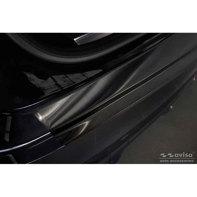Zwart RVS Achterbumperprotector  Porsche Cayenne III 2017-