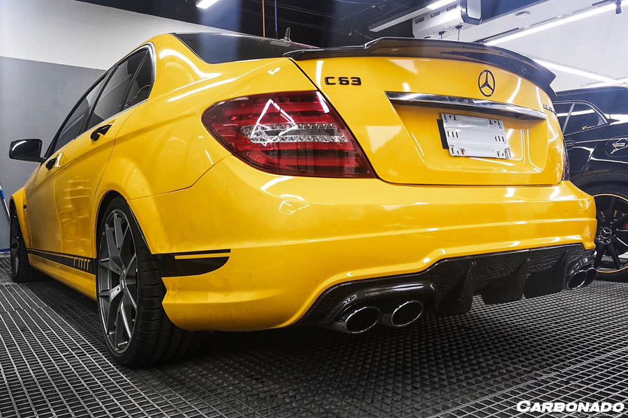 Mercedes Benz W204 C63 AMG RZ Style Carbon Fiber Diffuser 2012-2014