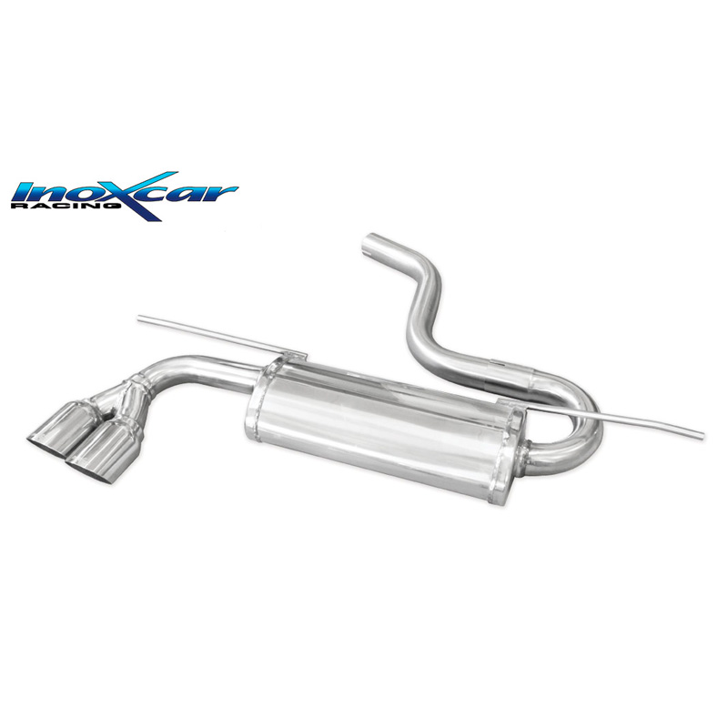 100% RVS Dubbele sportuitlaat  Volkswagen Golf VII 2.0 GTD 184PK 2012- 2019 2x80mm Racing