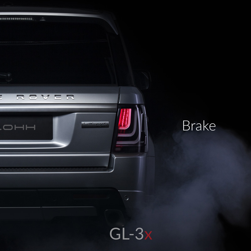 Glohh GL-3 Dynamic LED Achterlichten  Range Rover Sport L320 2005-2009 & 2010-2013 - Zwart