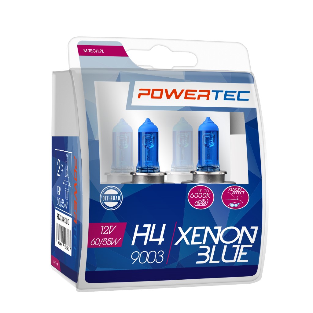 Mtech Powertec XenonBlue H4 lampen 12V DUO