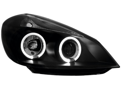 Faros Renault Clio 3 05-.. Angel Eyes negro
