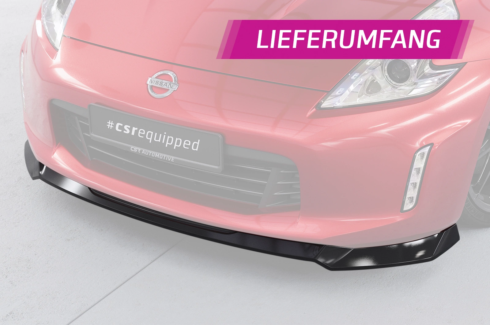 Voorspoiler Nissan 370Z (Z34) Glans Zwart – CSR Design