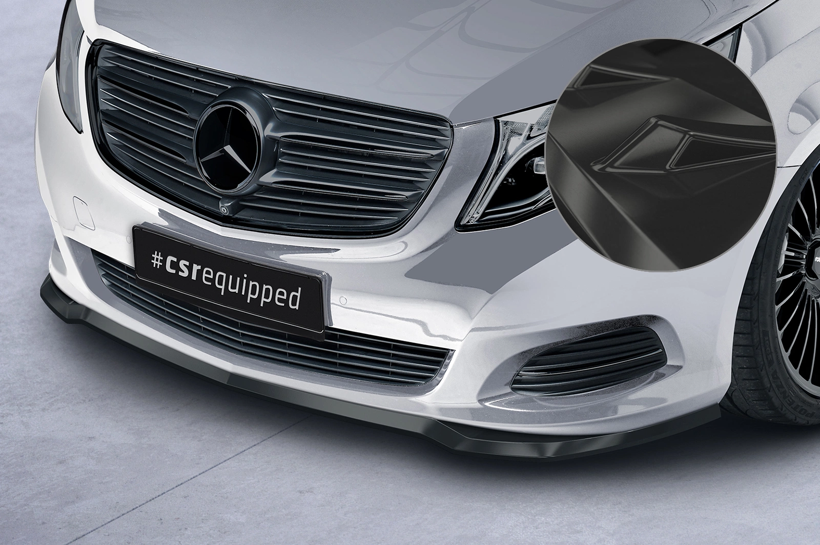 Voorspoiler Mercedes-Benz V-Klasse 447 Glans Zwart – CSR Automotive
