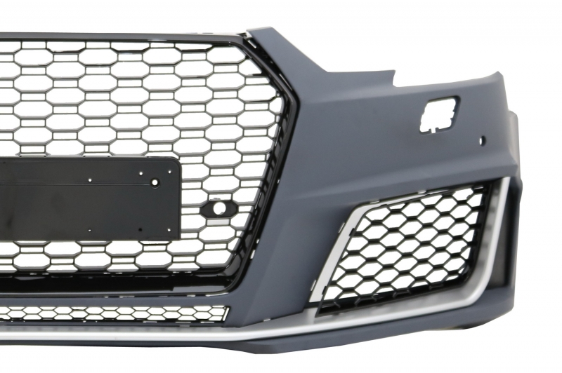 Voorbumper Audi A4 B9 2015-2019 RS4 Look Zilver/Zwart