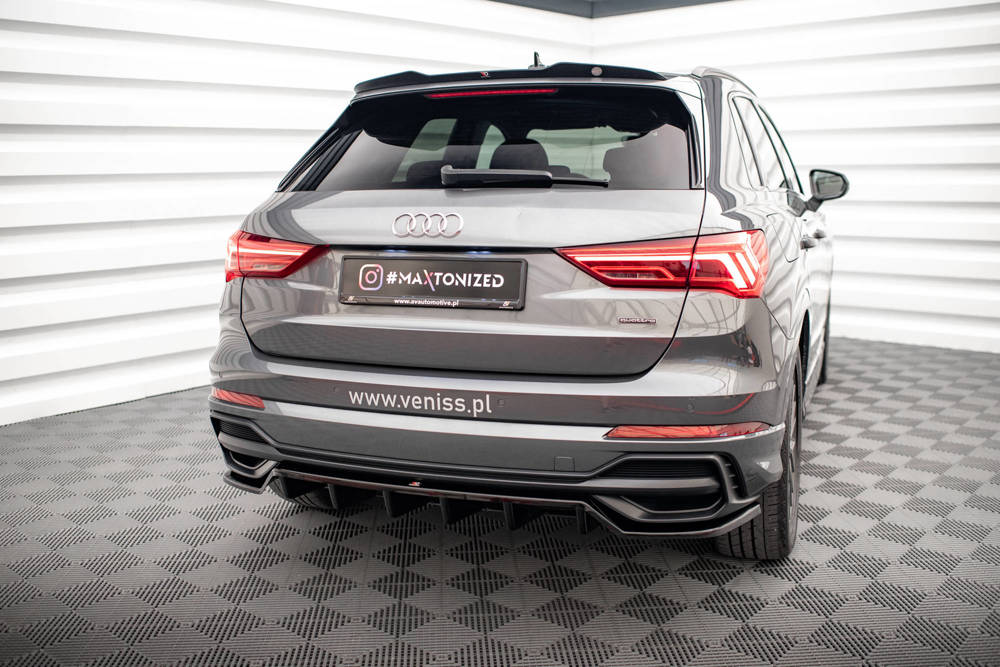 Spoiler Audi Q3 S-Line F3 Maxton Glans Zwart