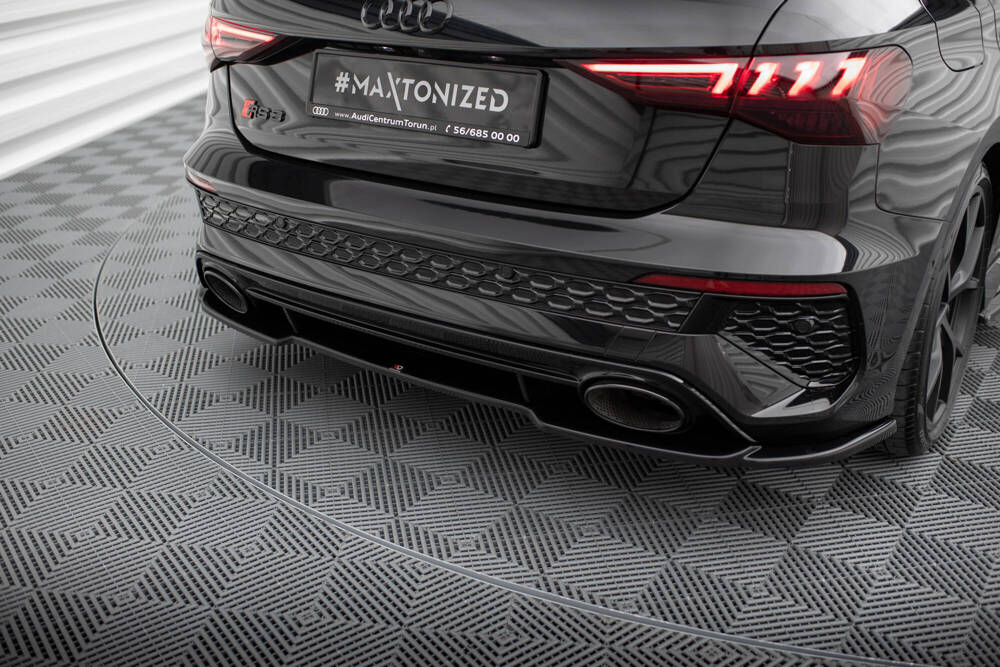 Diffuser Audi RS3 8Y Sportback Maxton Glans Zwart