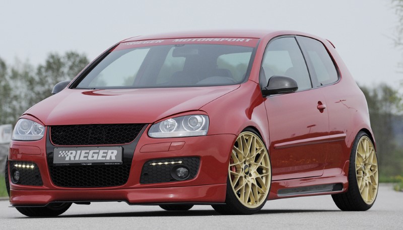 Zijskirts VW Golf V GTI Rieger met uitsnede