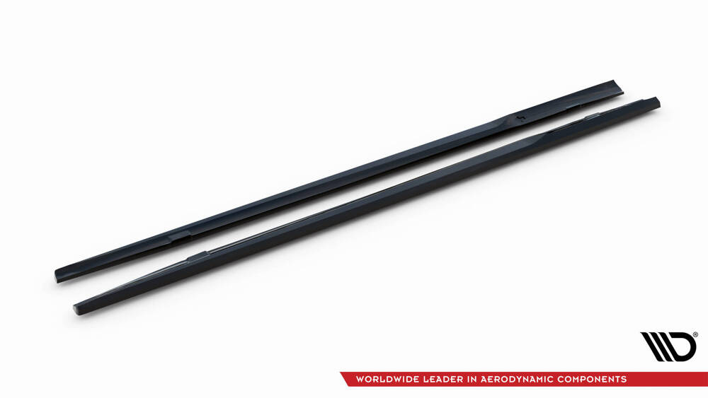 Zijskirts Porsche Taycan 1 / 4 / 4S / GTS Maxton Glans Zwart