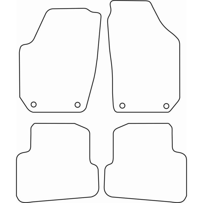 Automatten Skoda Fabia II Combi 08-