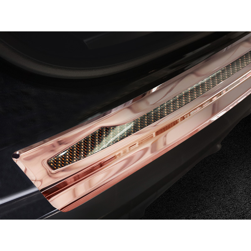 RVS Achterbumperprotector 'Deluxe'  Porsche Cayenne III 2017- 'Performance' Koper/Koper Carbon