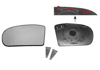 spiegelglas, verwarmd, rechts Mercedes C klasse, W203, 2000-2007