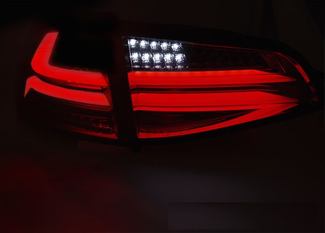 Taillights VW Golf VII red/Smoke Lightbar