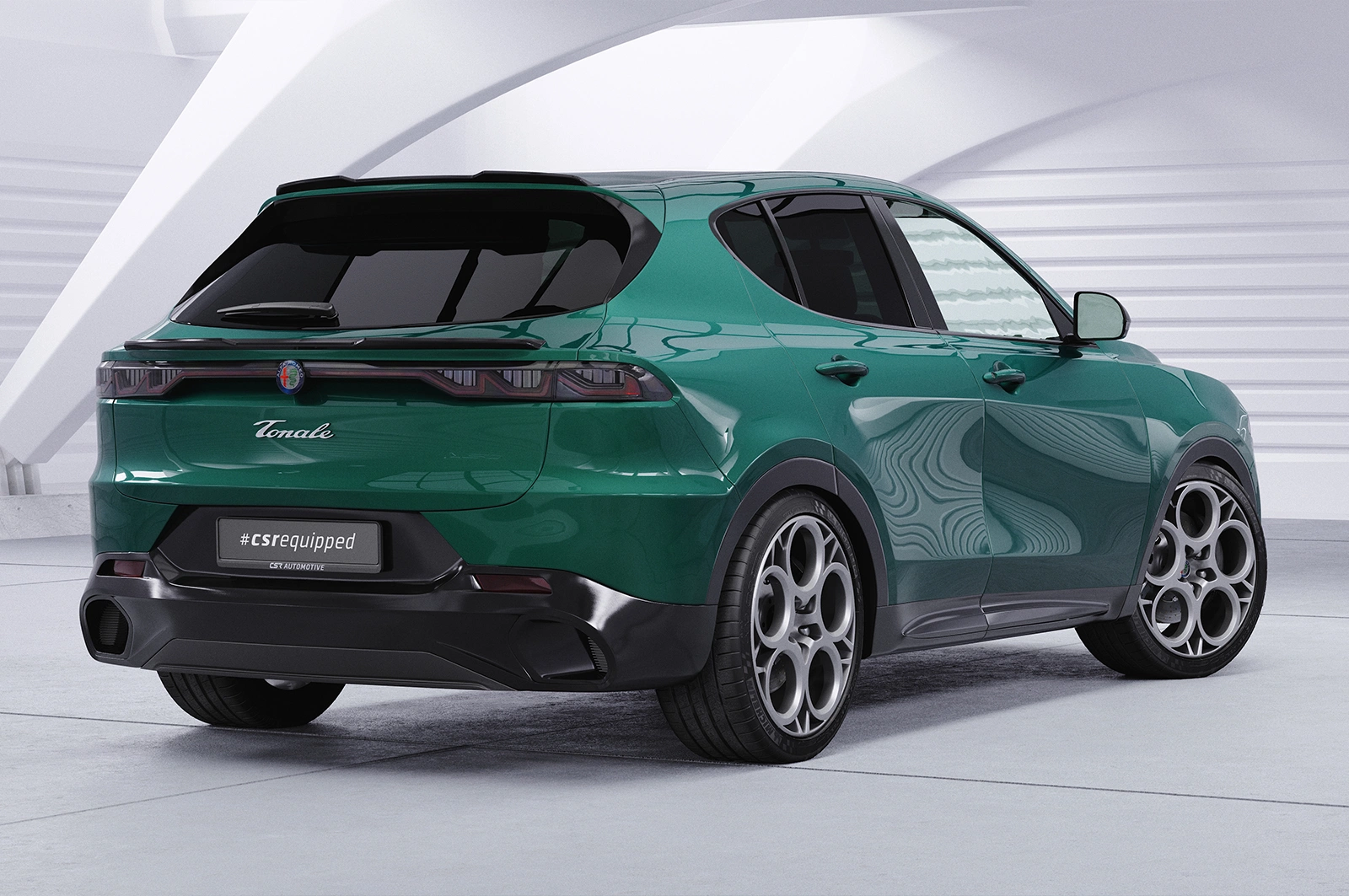 Achterspoiler Alfa Romeo Tonale glans zwart