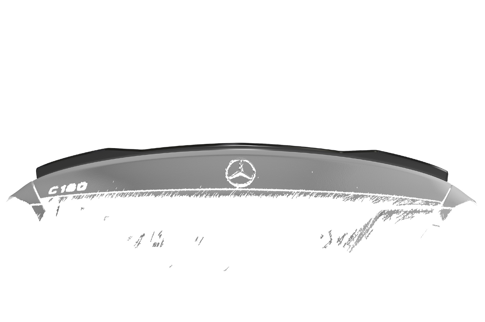 Spoiler Mercedes Benz C-Klasse W205 CSR glans Zwart