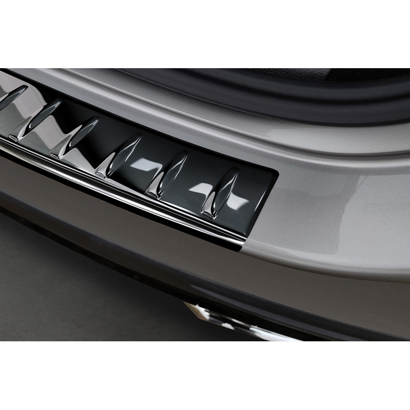 Zwart-Chroom RVS Achterbumperprotector  Mercedes GLC II (X254) 2022- 'Ribs'
