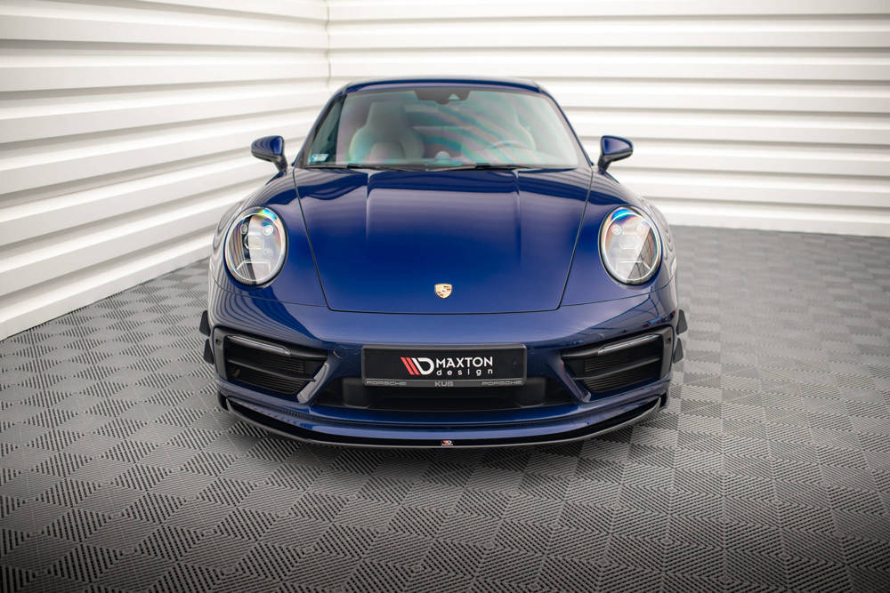 Voorspoiler V.1 Porsche 911 Carrera 992 Aero Pack Maxton Glans Zwart