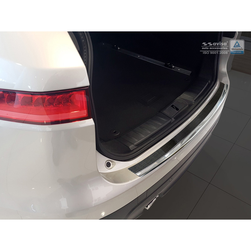 RVS Achterbumperprotector Deluxe Jaguar F-Pace 2016- Chroom/Zwar