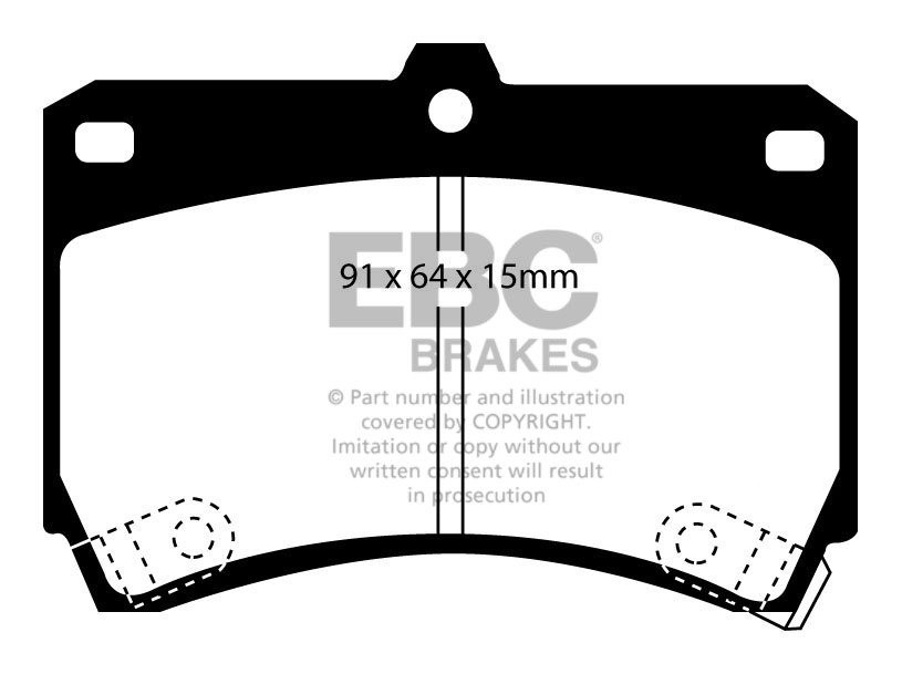 EBC Brakes KIA Rio 1.5 2001-2002 Remblokken voorzijde greenstuff