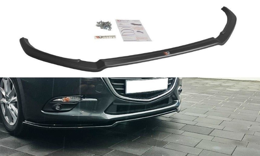Voorspoiler Mazda 3 BN MK3 Maxton Design glans zwart