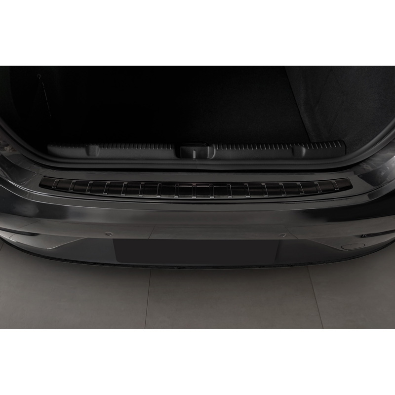 Zwart RVS Achterbumperprotector  Mercedes EQE (V295) 2022- 'Ribs'