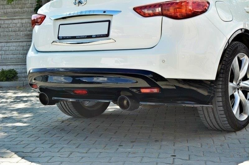 Achterzij Spoilers Infiniti QX70 Glanzend Zwart