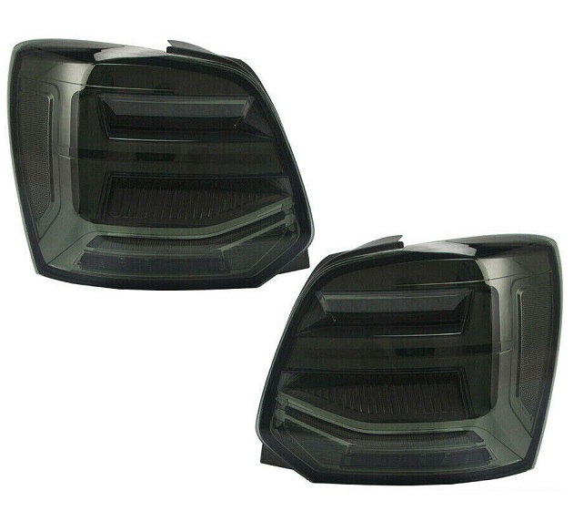 Taillights VW Polo 6R 09- black/Smoke LED Cardna