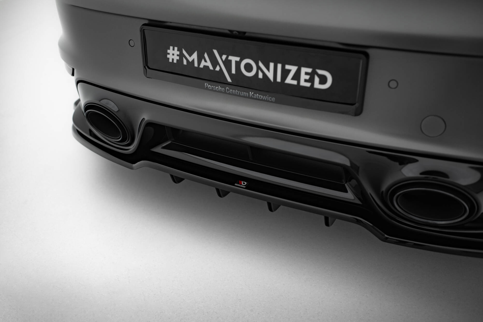 Achter Diffuser Porsche 911 Turbo S Sport Package 992 Maxton Glanzend zwart