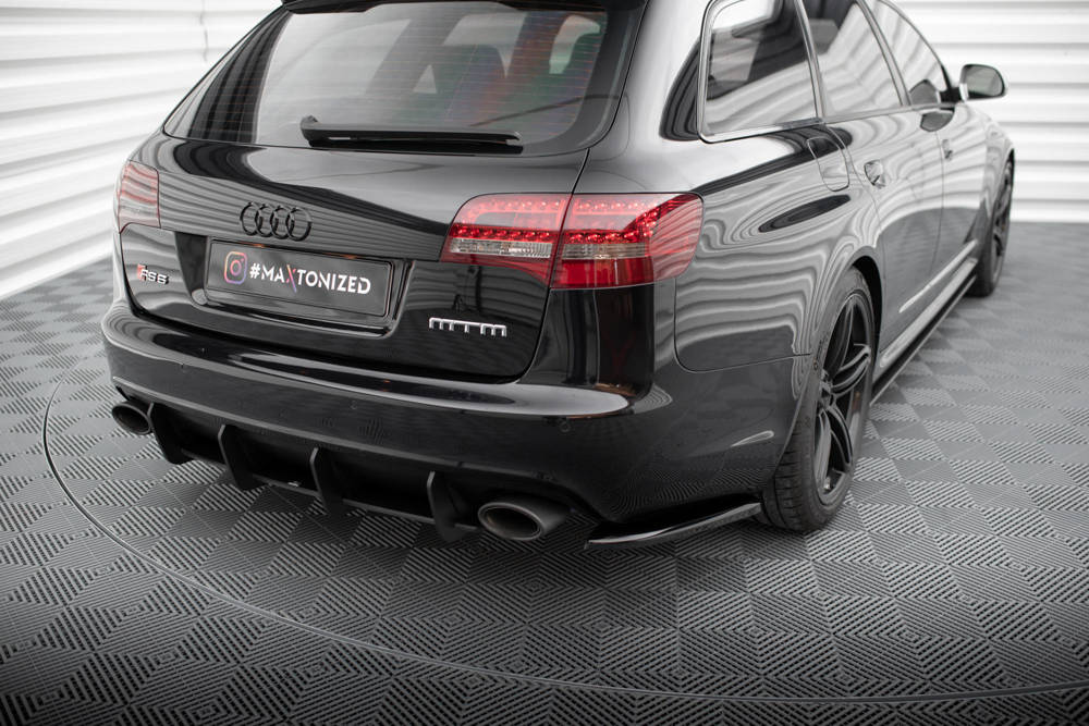 Zijdiffusers Audi RS6 C6 Avant Maxton Glans Zwart