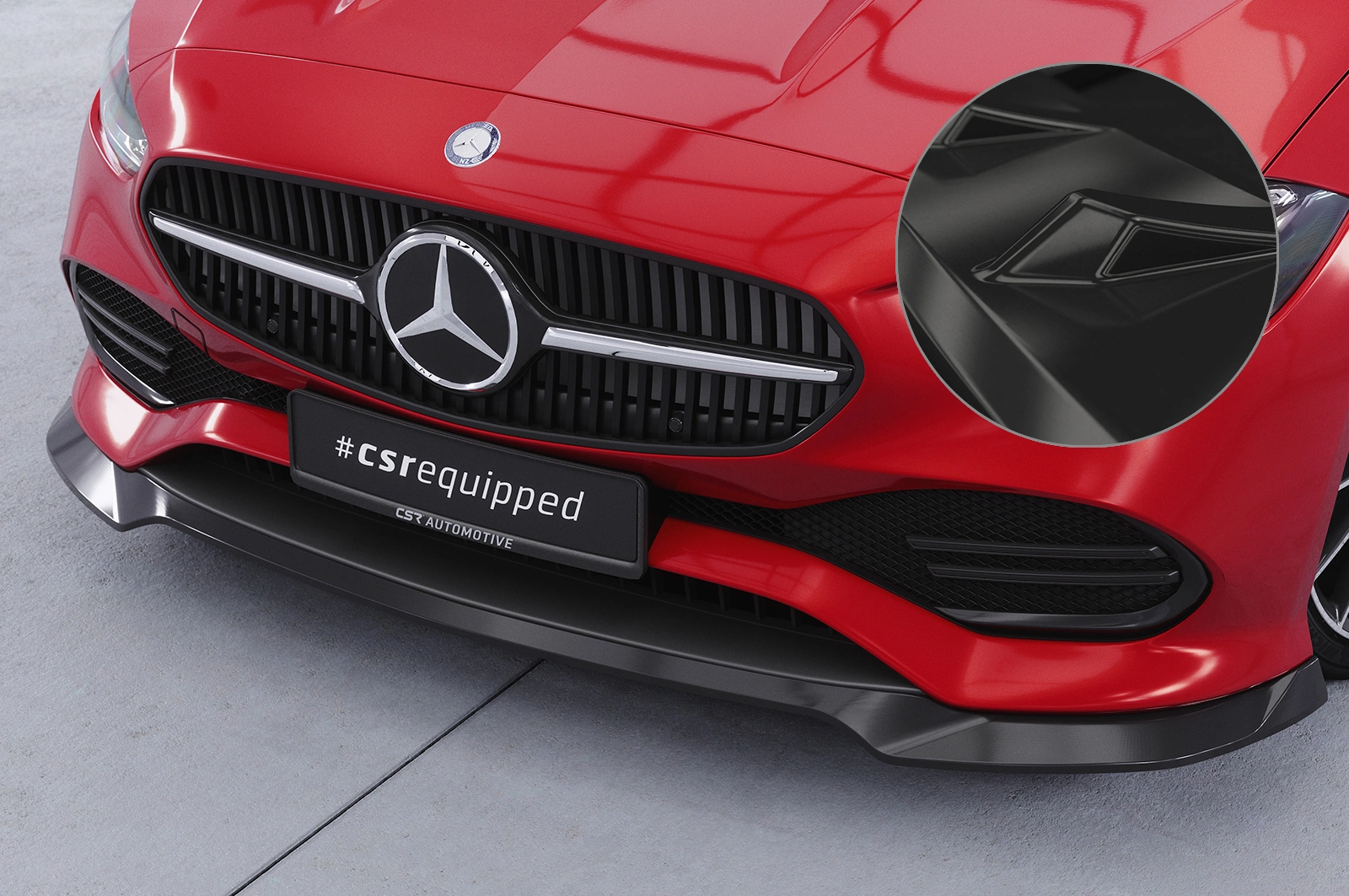 Voorspoiler Mercedes-Benz C-Klasse W206 / S206 Glans Zwart (06/2021–) CSR