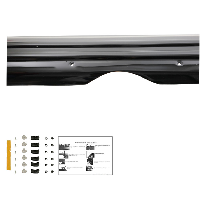 Motorkapbeschermer (steenslagcover)  Fiat Doblo 2e Gen. Facelift 2015-2020 - Glanzend zwart