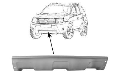 voorbumperplaat, onder, Silver Dacia Duster, 2010 -