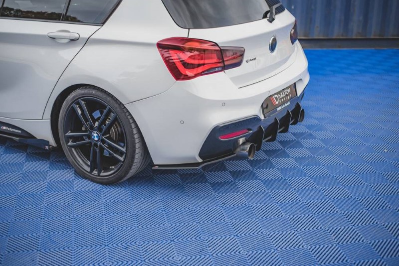 Race achterzijde skirts BMW 1-Serie/M140I F20 Maxton Design zwart V.2