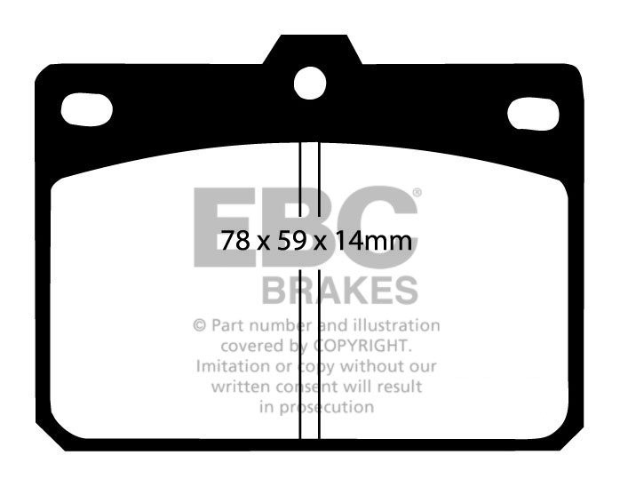 EBC Brakes MAZDA 818 1.6 76-79 Remblokken voorzijde