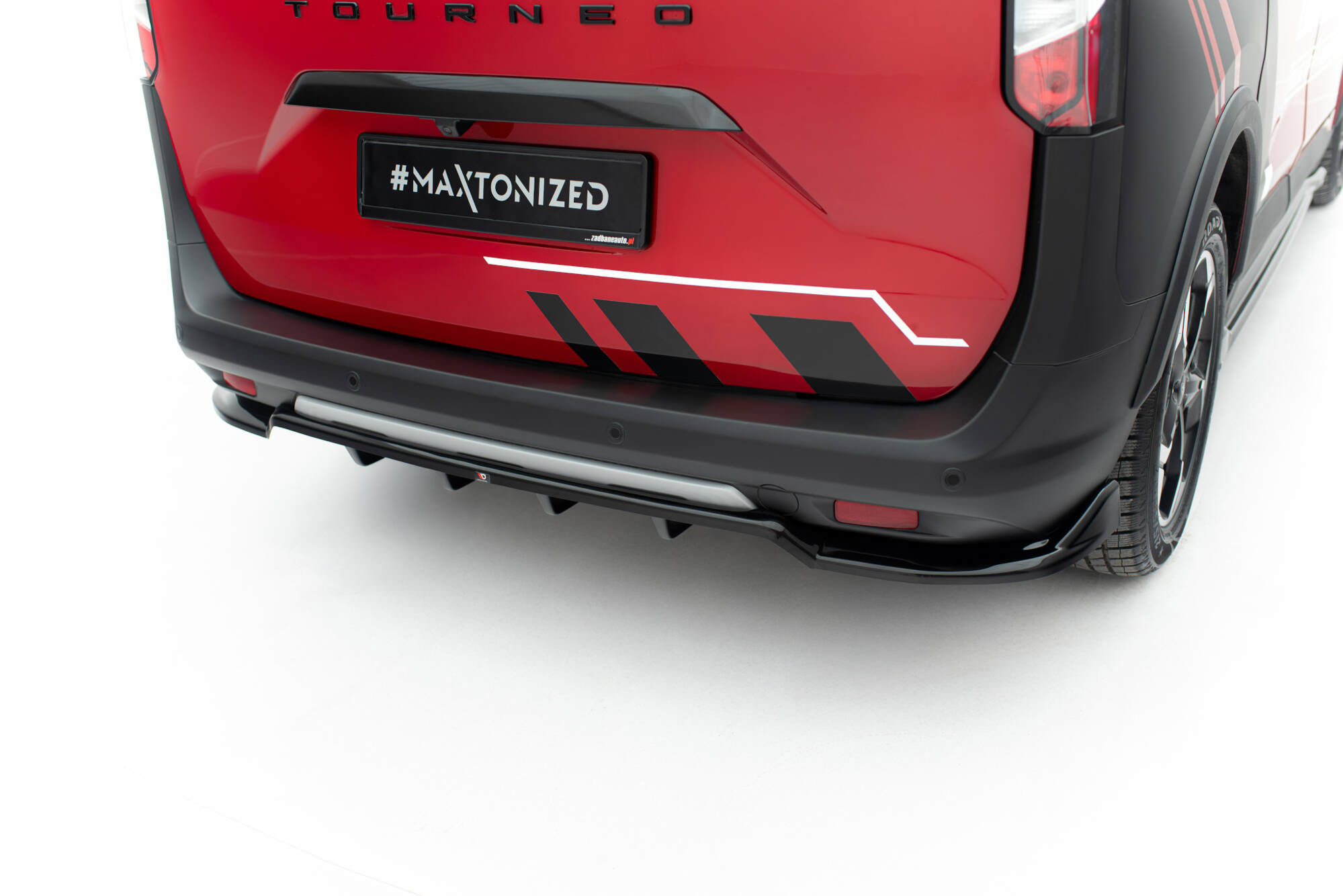 Achter Diffuser Ford Tourneo Courier MK2 Maxton Glanzend zwart
