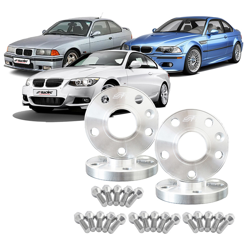 Simoni Racing Aluminium Spoorverbreder Set - 2x16mm(VA) - 2x18mm(AA) (Naaf 72,6mm) inclusief wielbouten -  BMW diversen