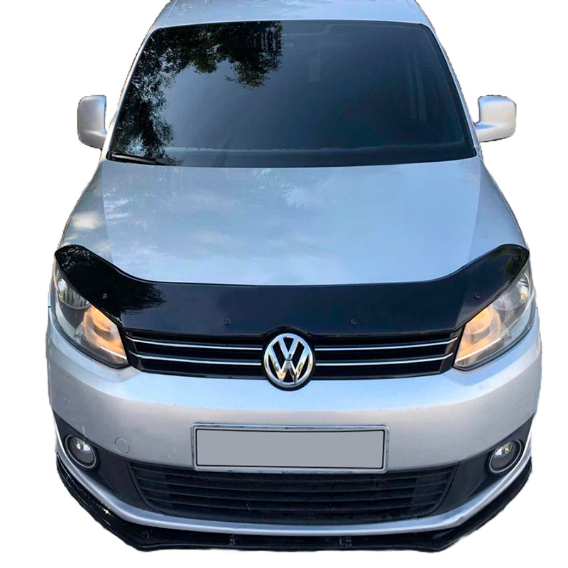 Motorkapbeschermer (steenslagcover)  Volkswagen Caddy MK3 Facelift 2010-2015 - Glanzend zwart