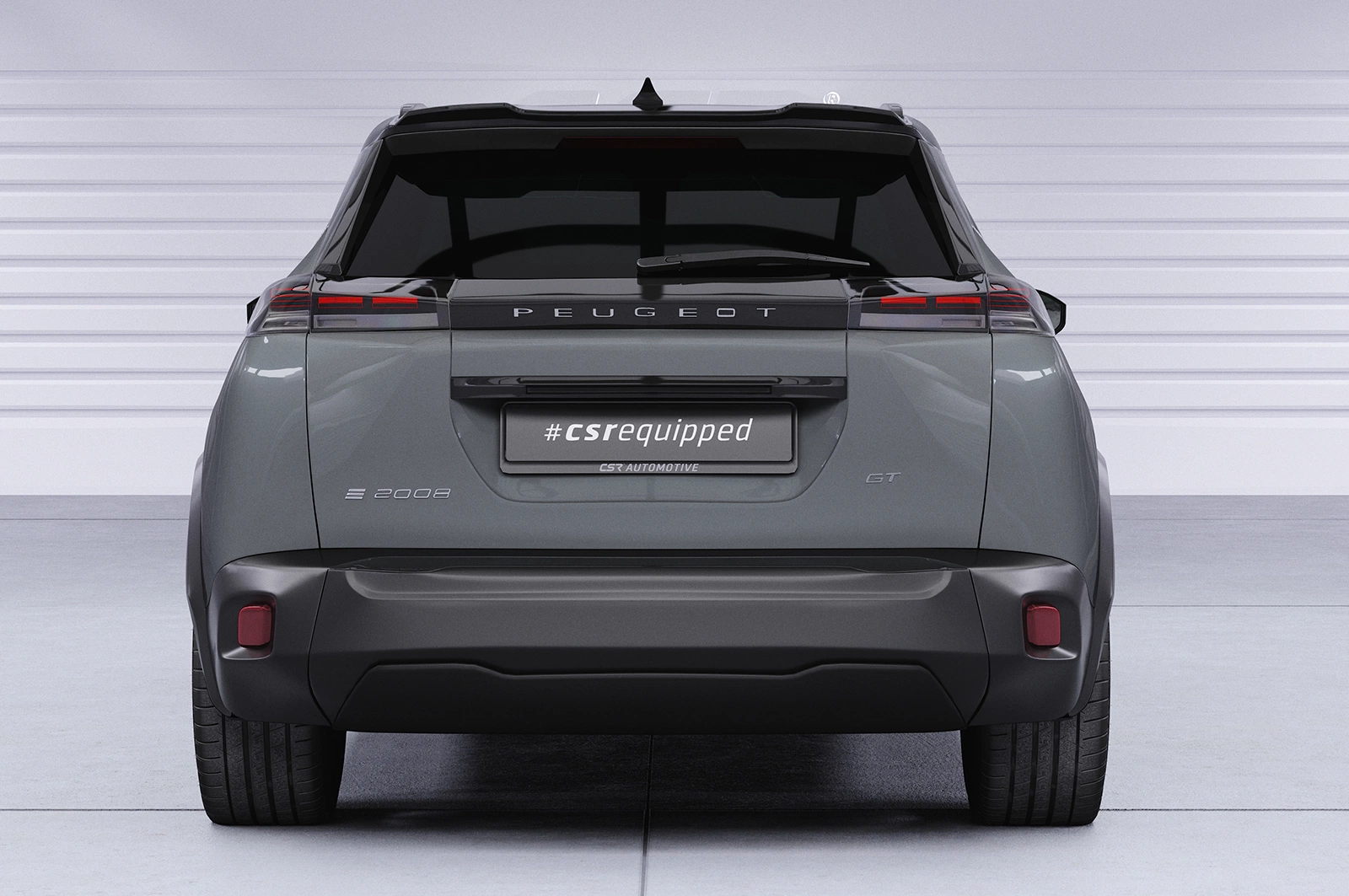 Achterspoiler Peugeot 2008 II / e-2008 glans zwart