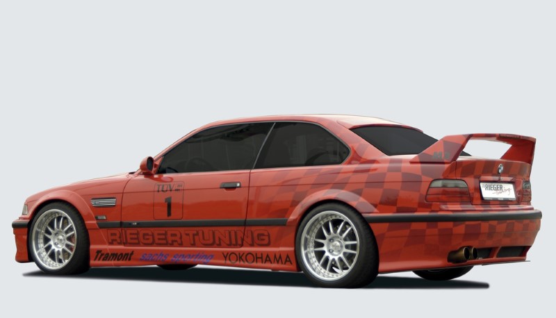 Achterspoiler met 3e remlicht BMW E36 Sedan Breedversie ll Riege