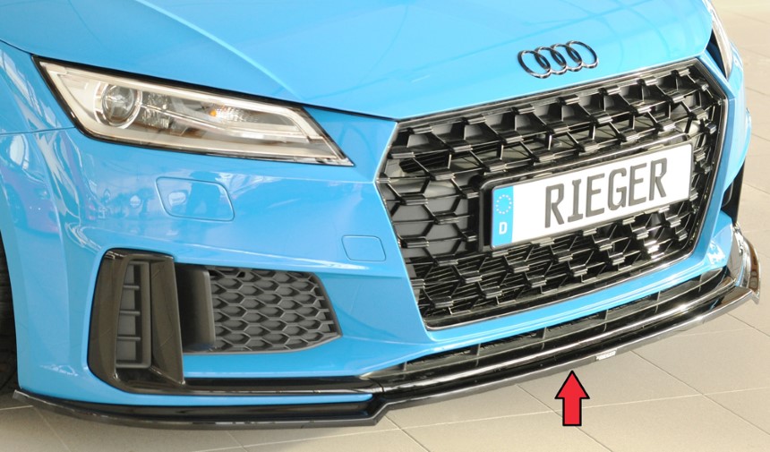 Voorspoiler Audi TT 8S/8J S-line Rieger glans zwart
