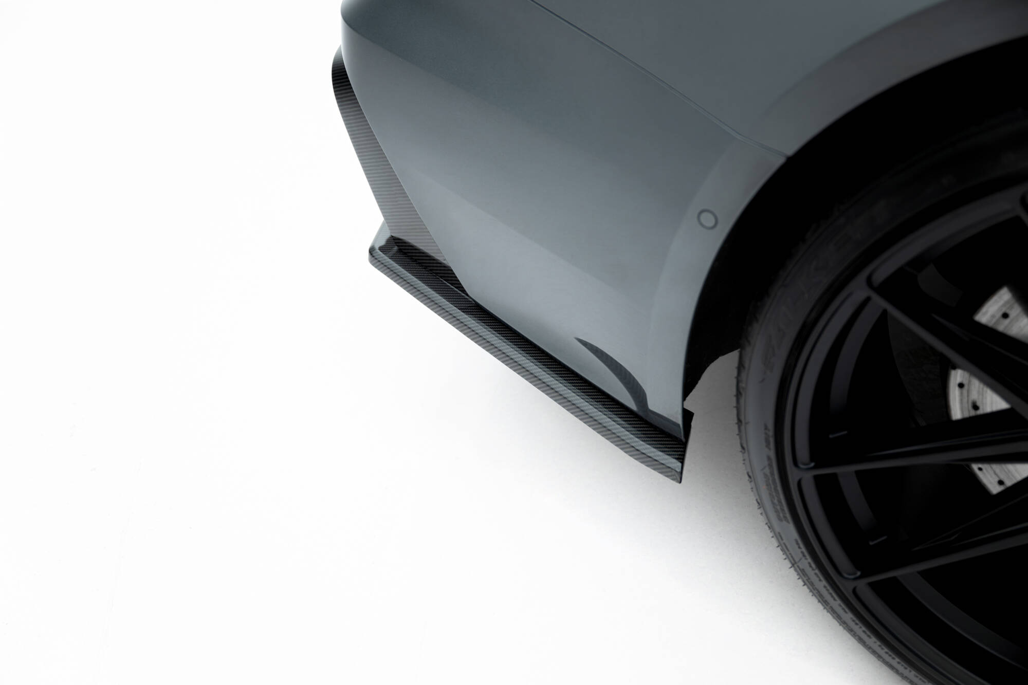 Carbon Fiber Achterzij Spoilers Audi RS6 C8 Maxton Glanzend zwart