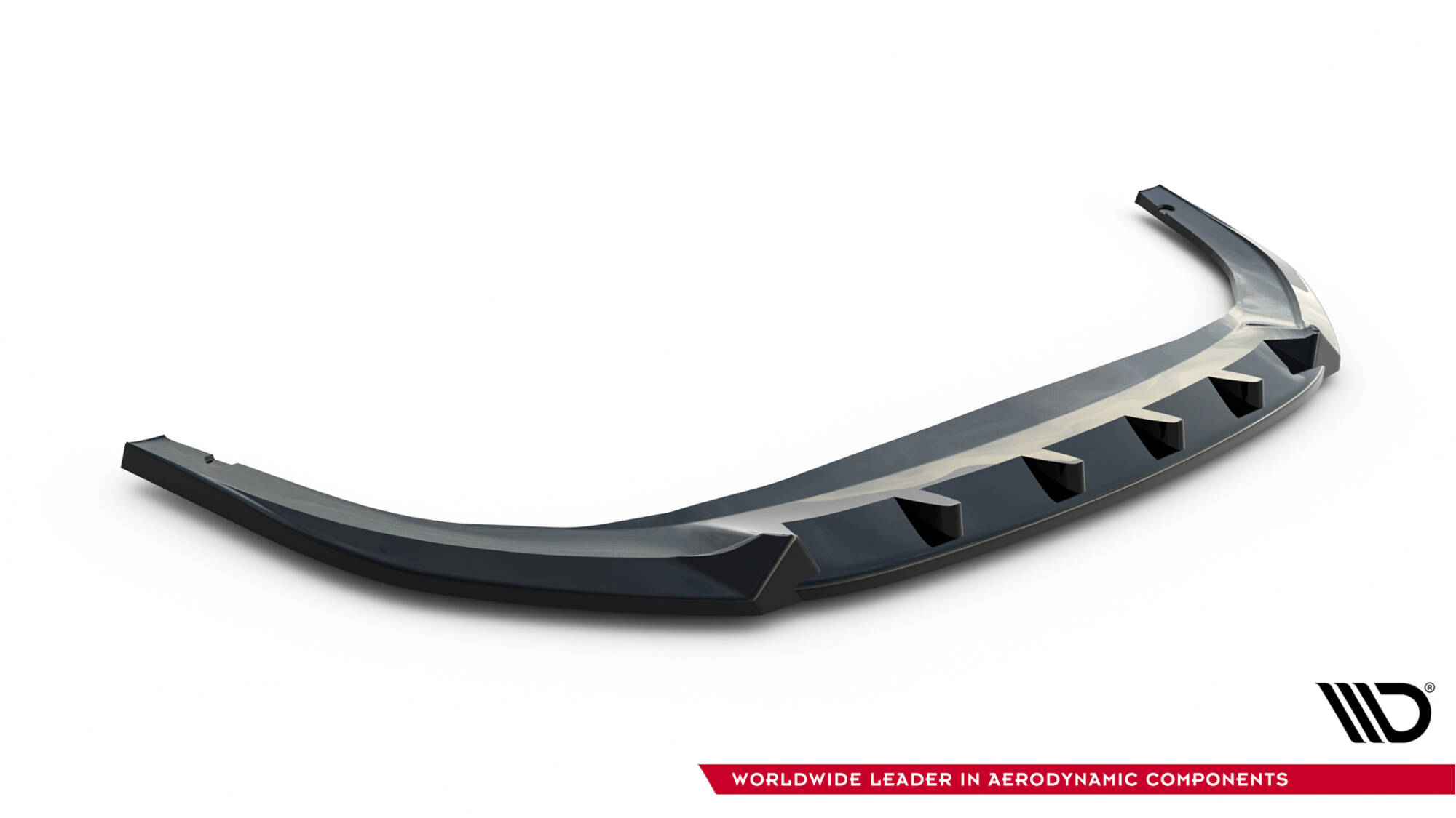 Voorspoiler V.2 Volkswagen Golf GTI / GTE / R-Line Mk8 Facelift Maxton Glanzend zwart
